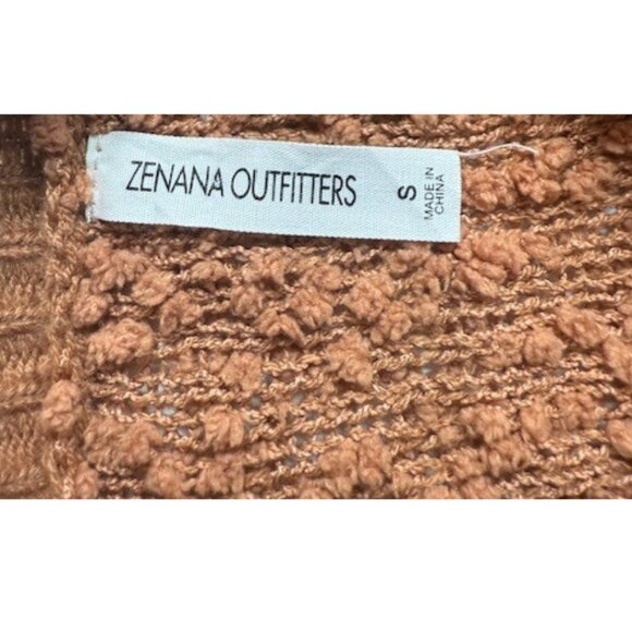 Zenana Outfitters Women’s Rust Textured Sweater Size S - Picture 3 of 5